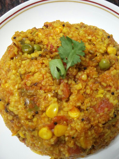 A picture of Quinoa and Broken Wheat porridge.