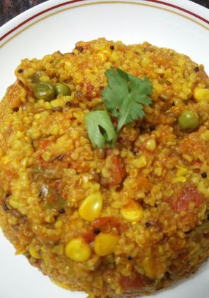 A picture of Quinoa and Broken Wheat porridge.