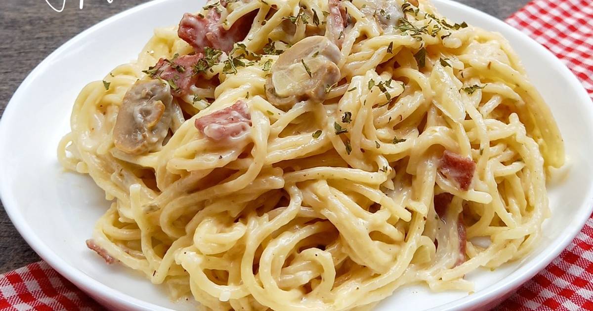 Resep Spaghetti Alfredo oleh Cezie Liem Cookpad