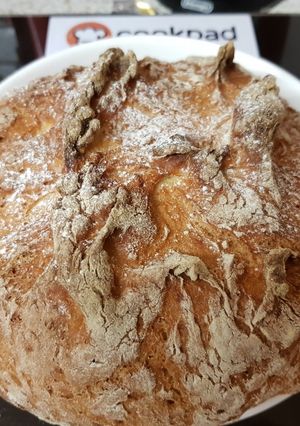 A picture of Crusty Dutch oven Bread. 😁.