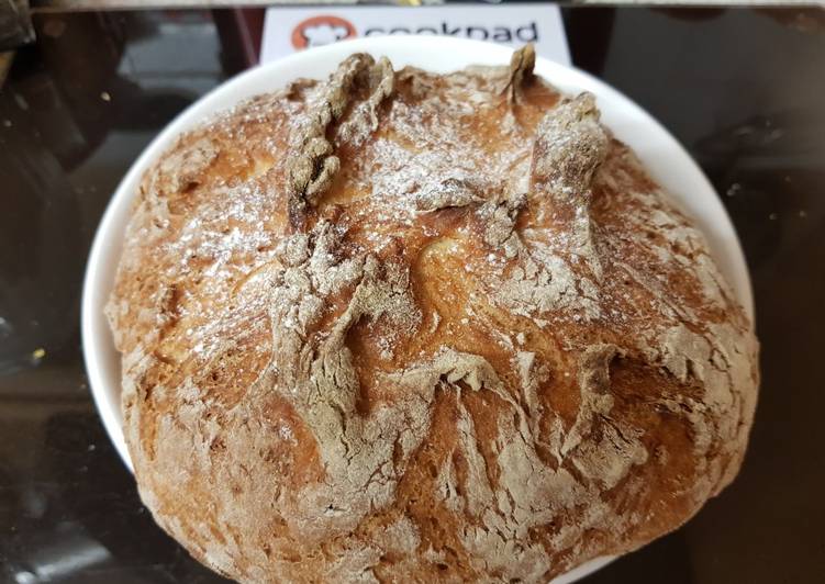 Recipe of Homemade Crusty Dutch oven Bread. 😁