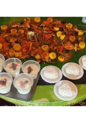 Foto resep Silaturahmi Rajungan dkk nya dalam Siraman Saus Padang 🦀🦐🦑🌽🥦🌶