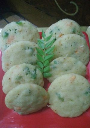 A picture of Veggies idli.
