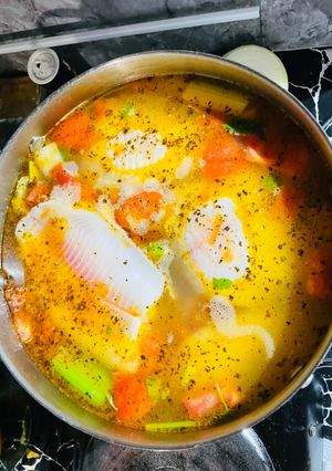 Una foto de Caldo de filete de mojarra