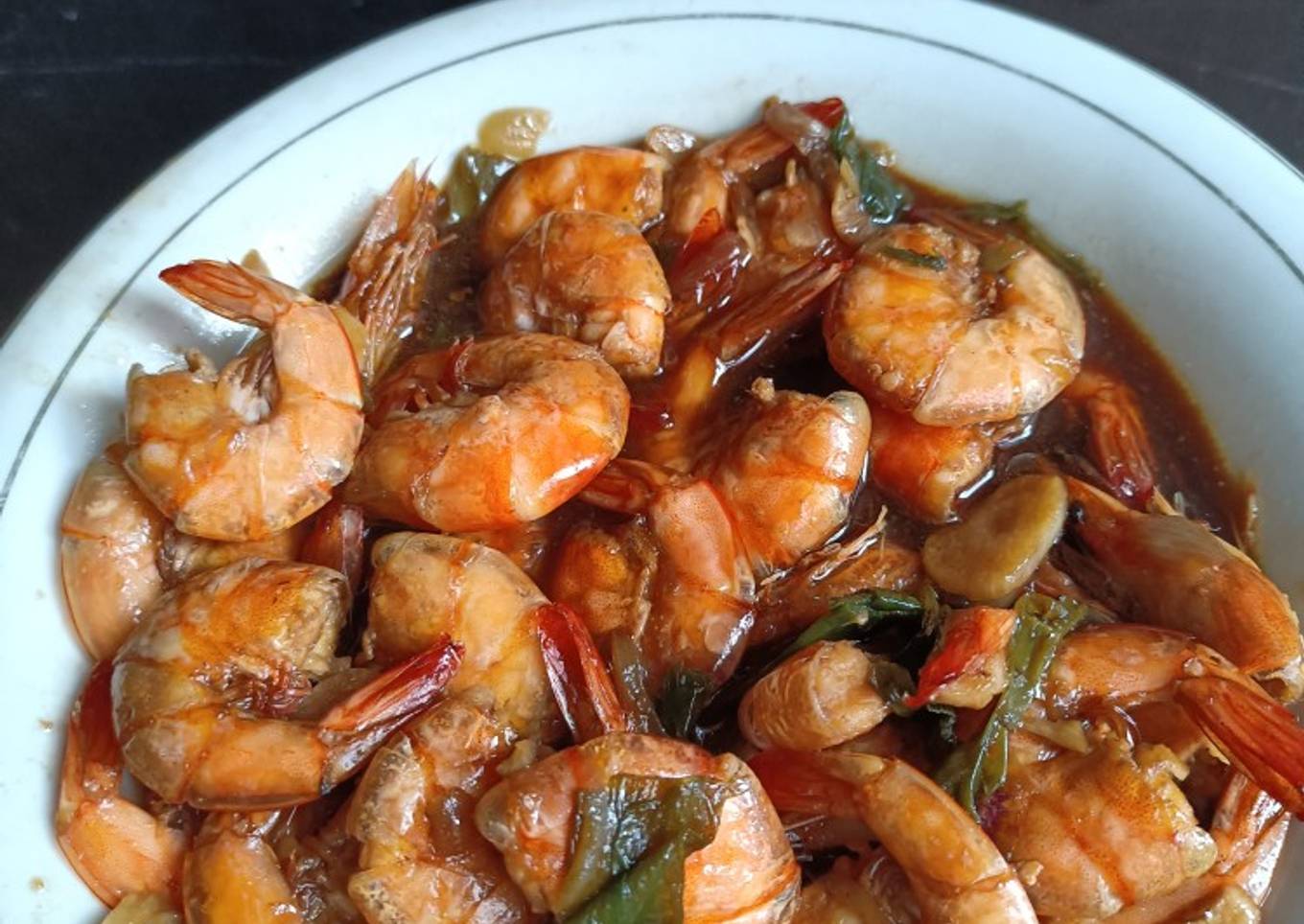 Tumis udang kecap