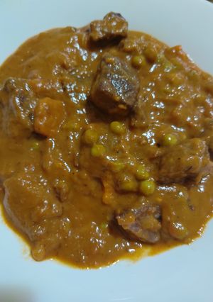 Una foto de Carne de toro en salsa