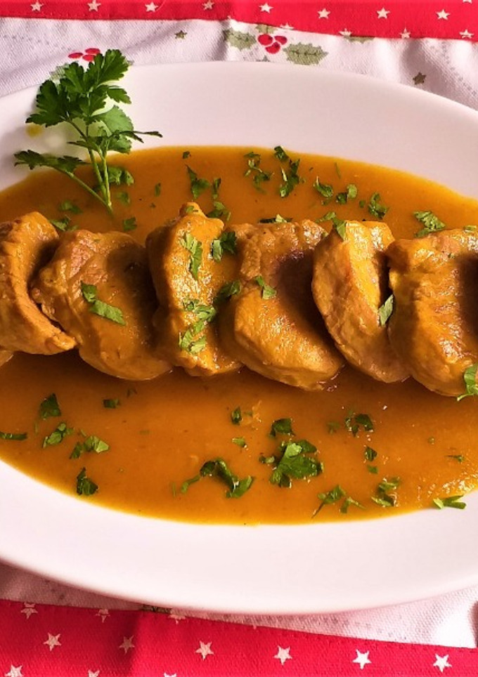 Una foto de Solomillo de cerdo en salsa de vino