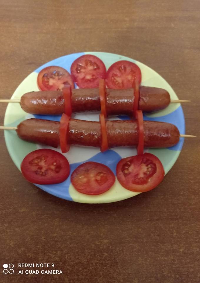 Шашлики з сосиски