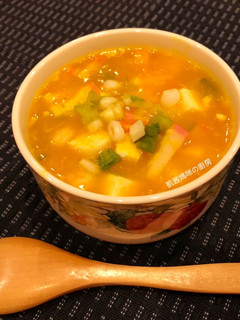鮮蝦豆腐南瓜濃湯 的食譜成品照片