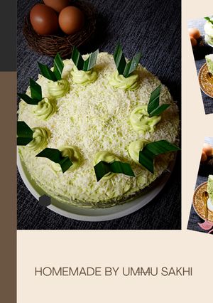 Foto resep Pandan Cake (with butter cream pandan)