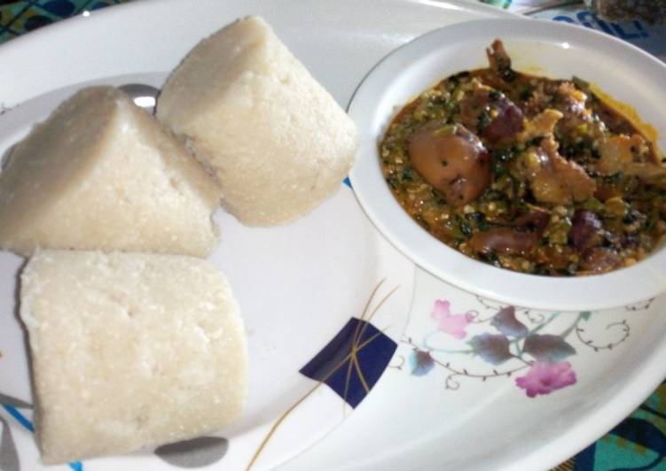 Okro Soup with Garri