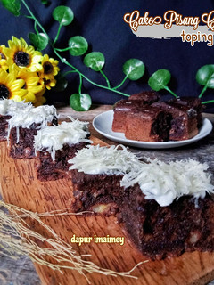 Foto resep Cake Pisang Coklat toping keju