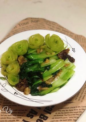 Hình của món Cải thìa xào tỏi.