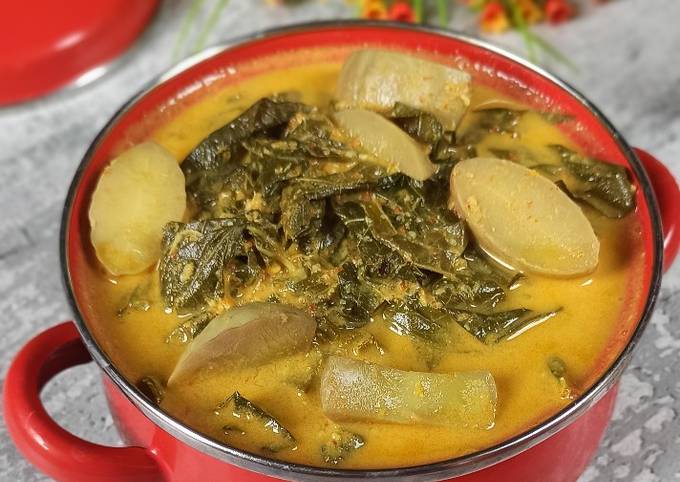 Bagaimana mengolah Gulai Pucuk Ubi (singkong), Enak Banget