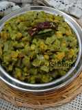 Chavli kai palya /Cluster beans and chana dal dry curry: