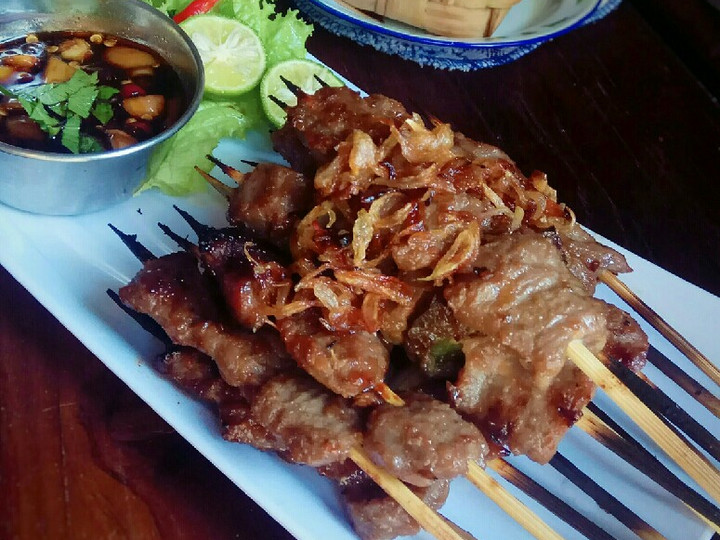 Cara Gampang Membuat Sate Sapi (Bumbu Kecap) Anti Gagal