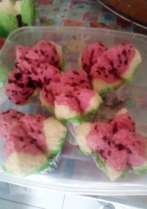 Foto resep Bolu kukus semangka ngakak cantik