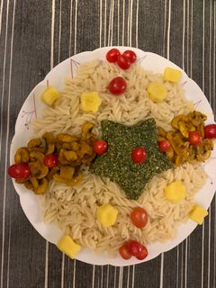 عکسی از دستور پاستا با سس ریحون