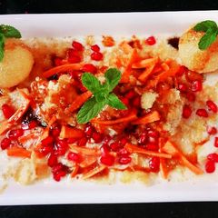 A picture of Dahi Bhalla Golgappa Chat.