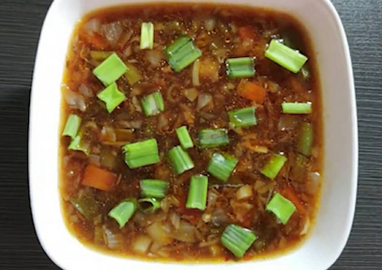 Easiest Way to Prepare Ultimate हॉट एंड सौर वेजिटेबल सूप Hot &amp; Sour Vegetable Soup