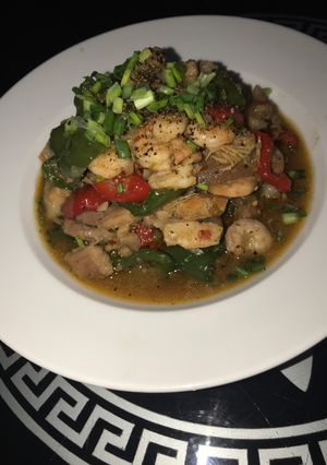 Hình của món Tôm Thịt Ram Ớt Chuông.