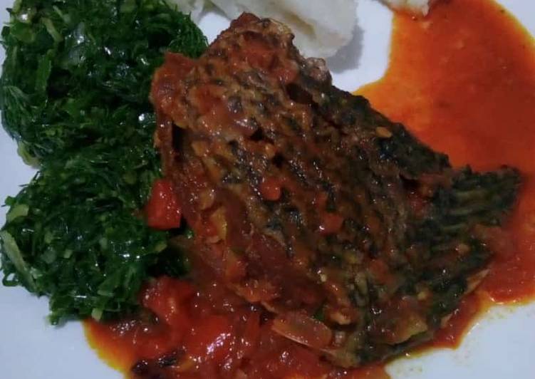 Recipe of Ultimate Wet fry fish with sukuma and ugali