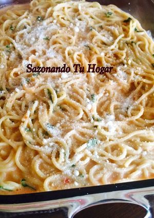 Una foto de Espaguetti Cremoso A Mi Estilo💖