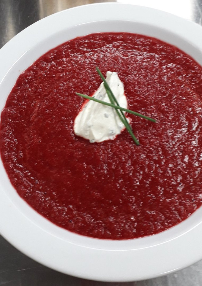Una foto de Sopa de Remolachas