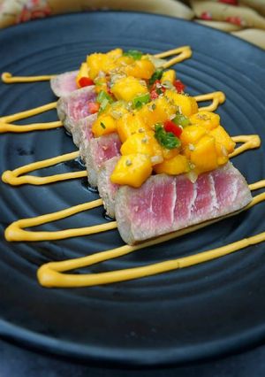 Foto resep Steak tuna dengan mango salsa