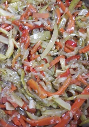 Una foto de Salteado de zucchini