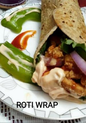 A picture of Chicken Roti Wrap.