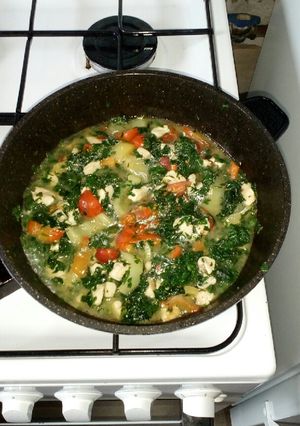 Bőséges zöldséges csirkelmell recept fotója