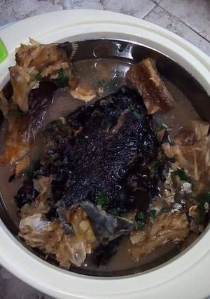 A picture of Dry fish pepper soup.