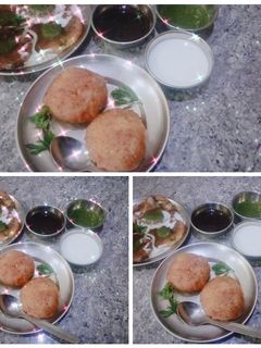 आलू की टिक्की चाट (Aloo ki tikki chaat recipe in Hindi) रेसिपी मुख्य फोटो