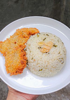 Foto resep 08. Nasi Uduk Daun Jeruk & Chicken Katsu