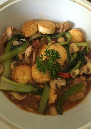 Foto resep Sapo Tahu Cumi dan Jamur
