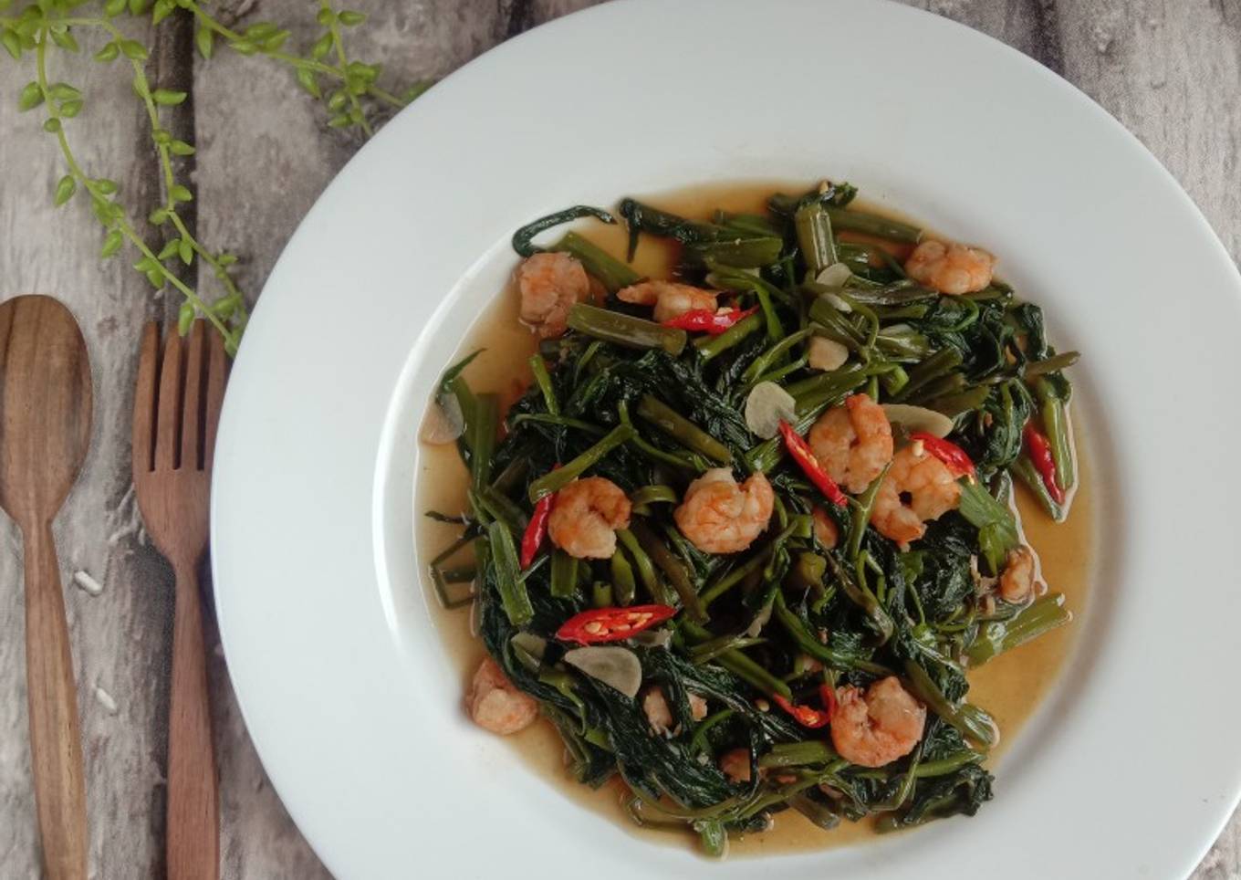 Saus konkung dengan tiram goreng