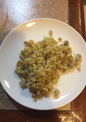Una foto de Huevo revuelto dulce de plátano