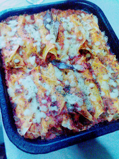 Una foto de Canelones de ricota y jamón :)