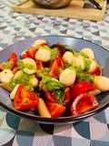Cherry Tomato and Mozzarella Salad with Pesto