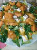 Ensalada de pollo con salsa de mango