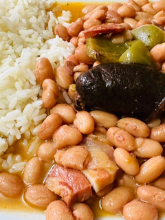 Una foto de Judías compuestas en Olla express (receta común en canarias)
