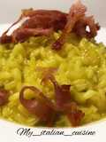 Saffron Risotto with Asparagus and Speck