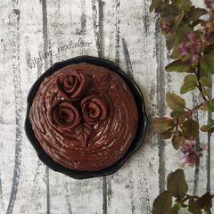 A picture of No Oven Decadent Chocolate Cake.