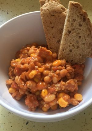 Chilis bab gyorsan, egyszerűen recept fotója
