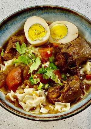 A picture of Chinese braised oxtail & brisket stew.