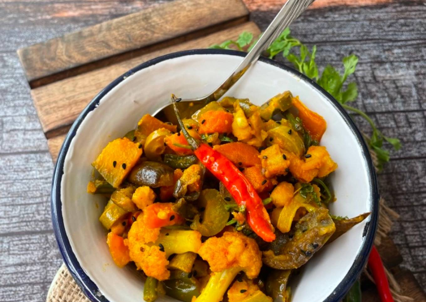 Niramish Panch Misali Sabji (Bengali Mix Veg)