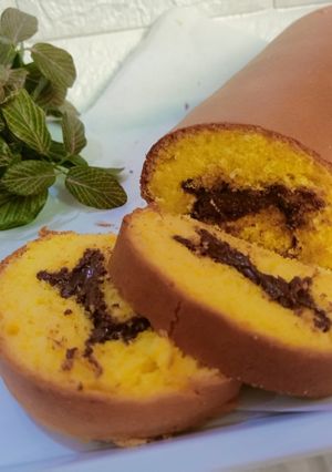 Foto resep Bolu Gulung Nuttela tanpa emulsifer