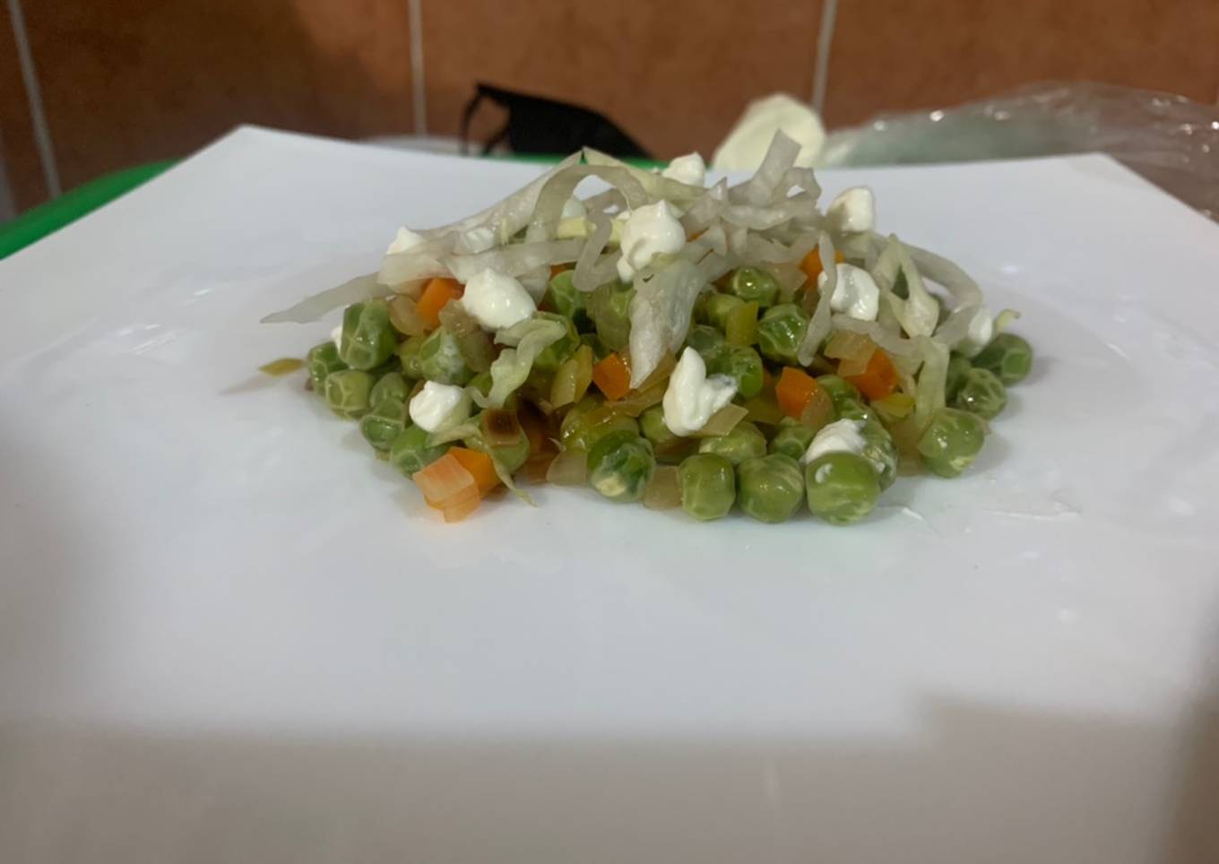 Chícharos a la francesa