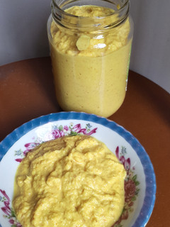 A picture of Home made ginger and garlic paste.